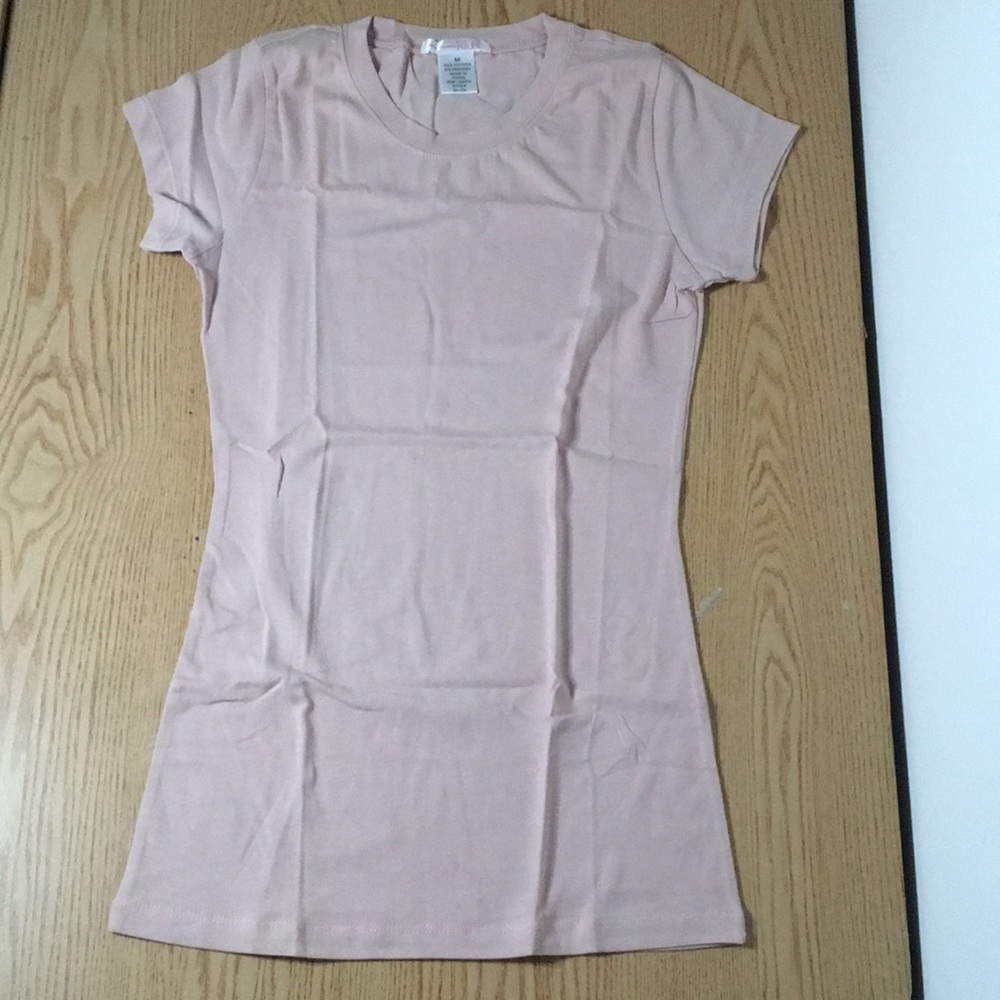 New Womens T-Shirt Cotton Spandex Soft Stretchy & Comfy Sizes Small Medium Large